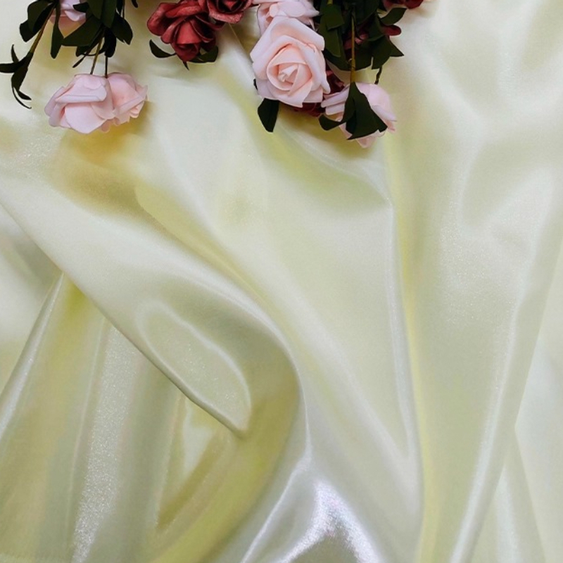 Textile And Sewing Materials - Curtains Satin Fabric Lustrous Smooth Crystal