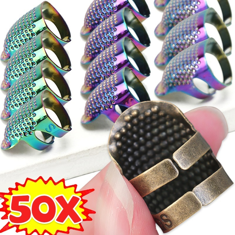 Sewing Thimble Metal - 1/50x Sewing Thimble Retro Sewing Finger
