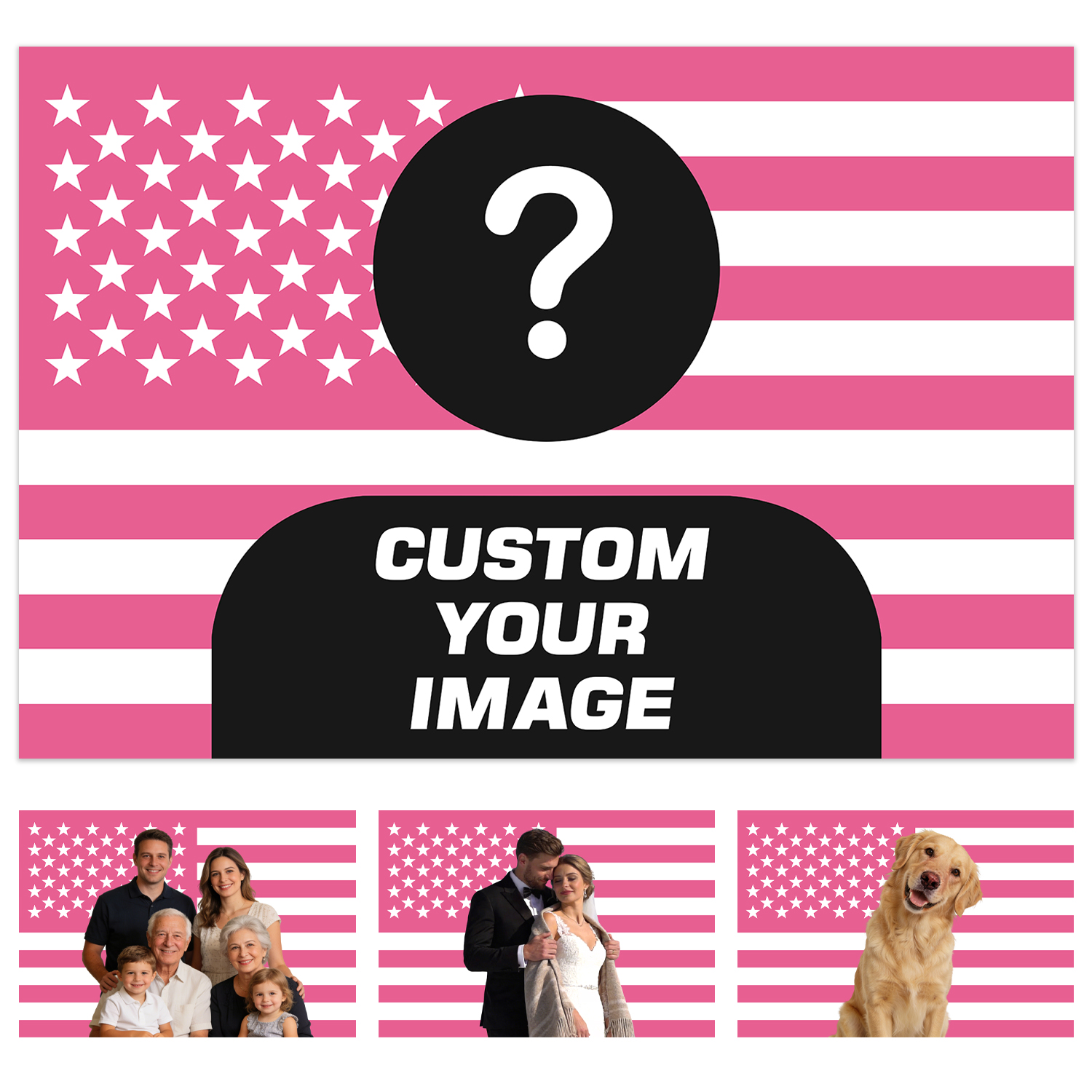 Sewing Custom - 1pc Personalized photo customized American flag
