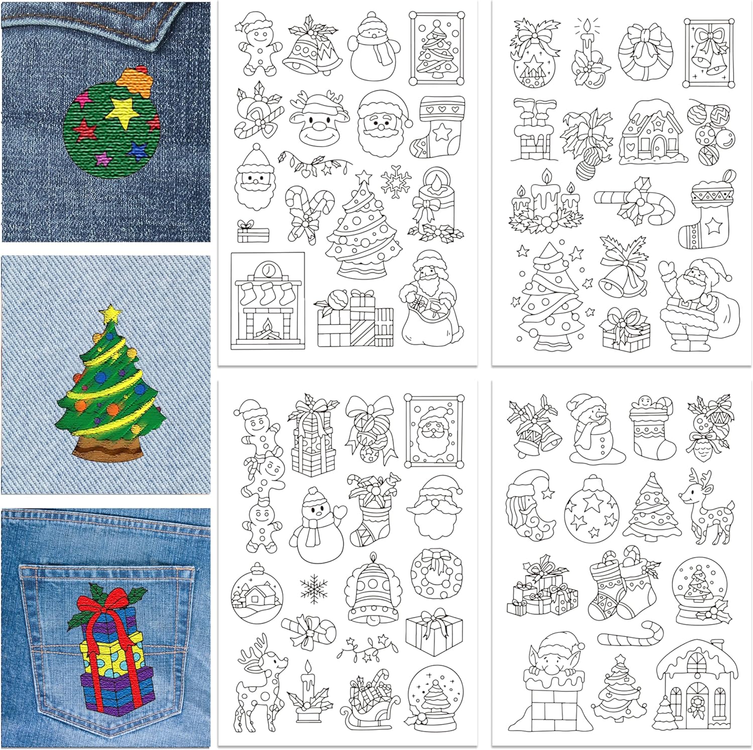 Textile Sewing Patterns - Christmas Handmade Embroidery Crafts Hand Sewing