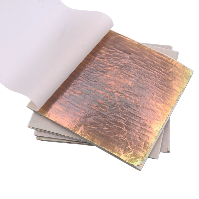 Pattern Tissue Paper - 14x14cm Colorful Imitation Gold Leaf Sheet