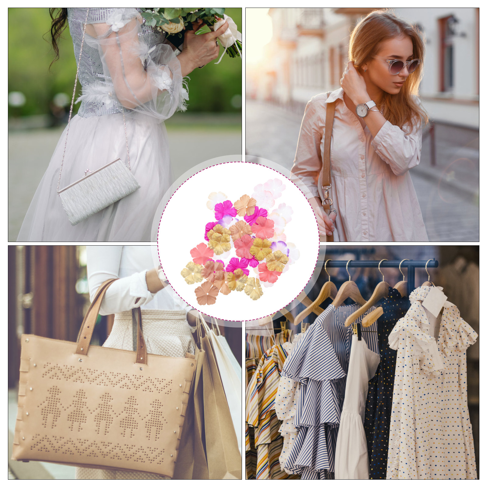 Sewing Recycle - 500Pcs Flower Patches DIY Apparel Patch