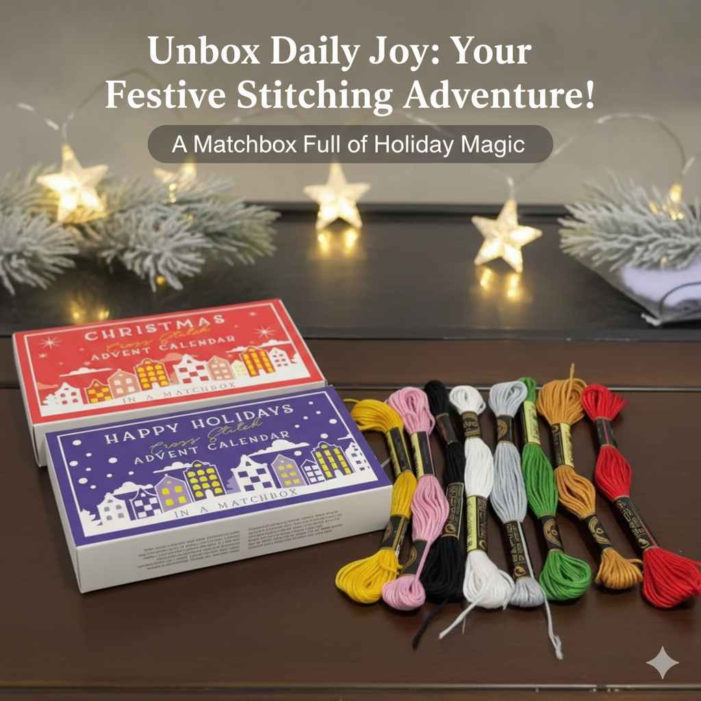 Embroidery Floss Thread - 24 Days Countdown Cross Stitch Advent