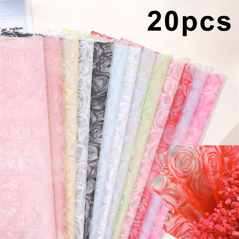 Pattern Tissue Paper - 20pcs Flower Wrapping Paper Golden Border