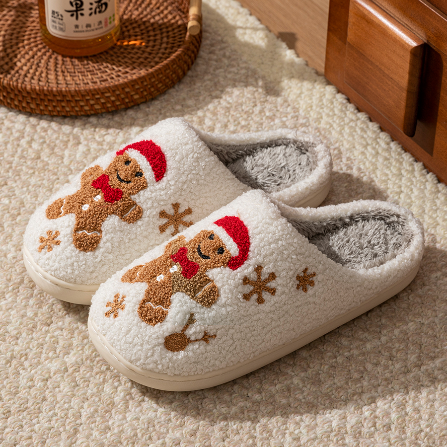 Sewing Custom - Winter Women's Warm Christmas Slippers Cute