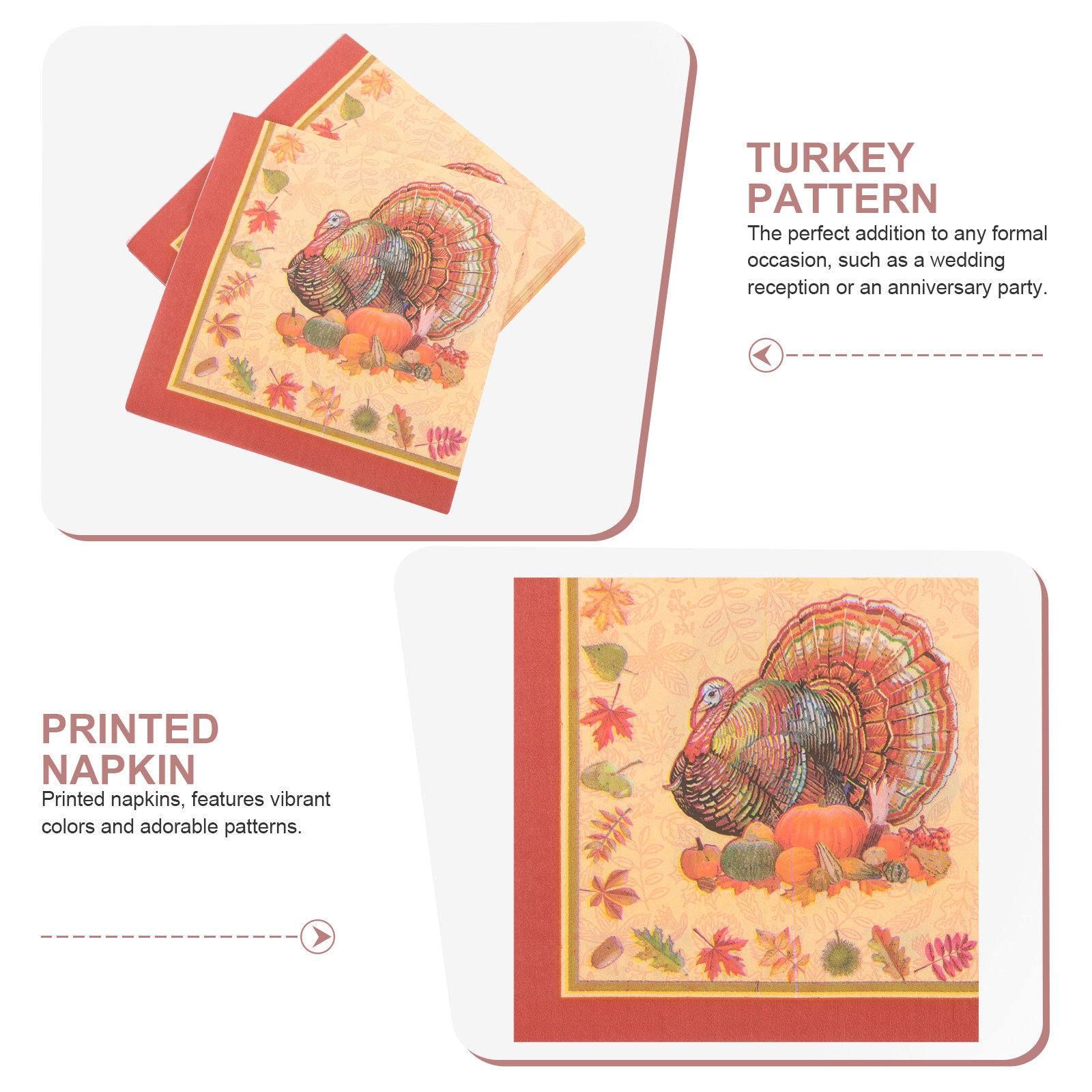 40pcs Thanksgiving Day Printed - Pattern Tissue Paper ulasan dan harga