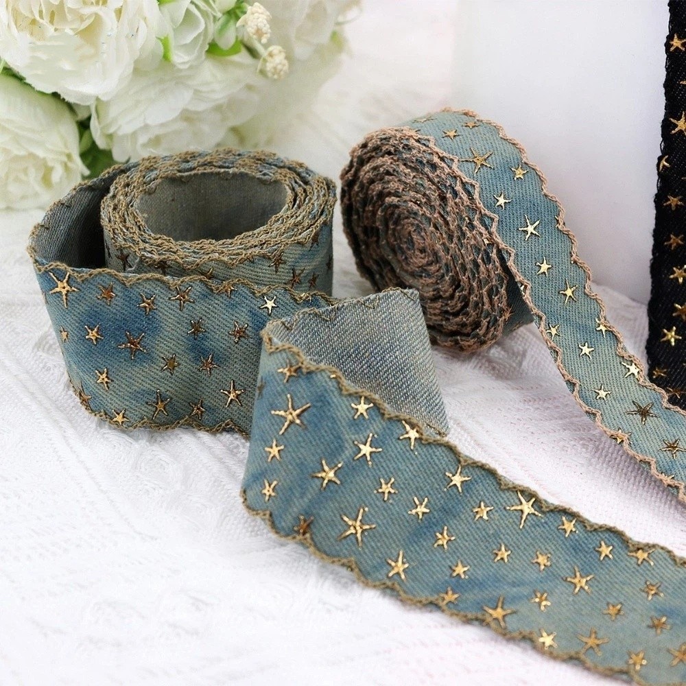 1 yard 38MM Width Denim Cloth  - Textile Sewing Patterns ulasan dan harga