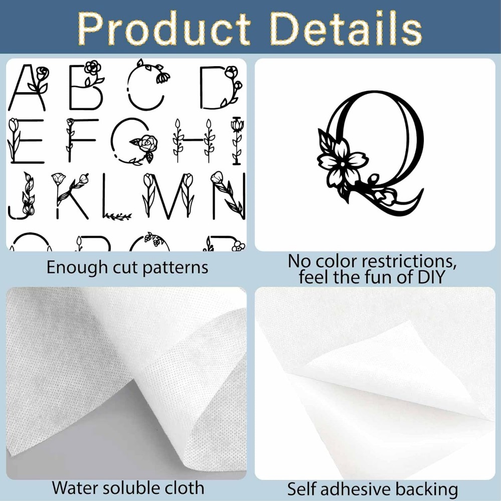 Letter A-Z Water Soluble Embro - Sewing Kit ulasan dan harga