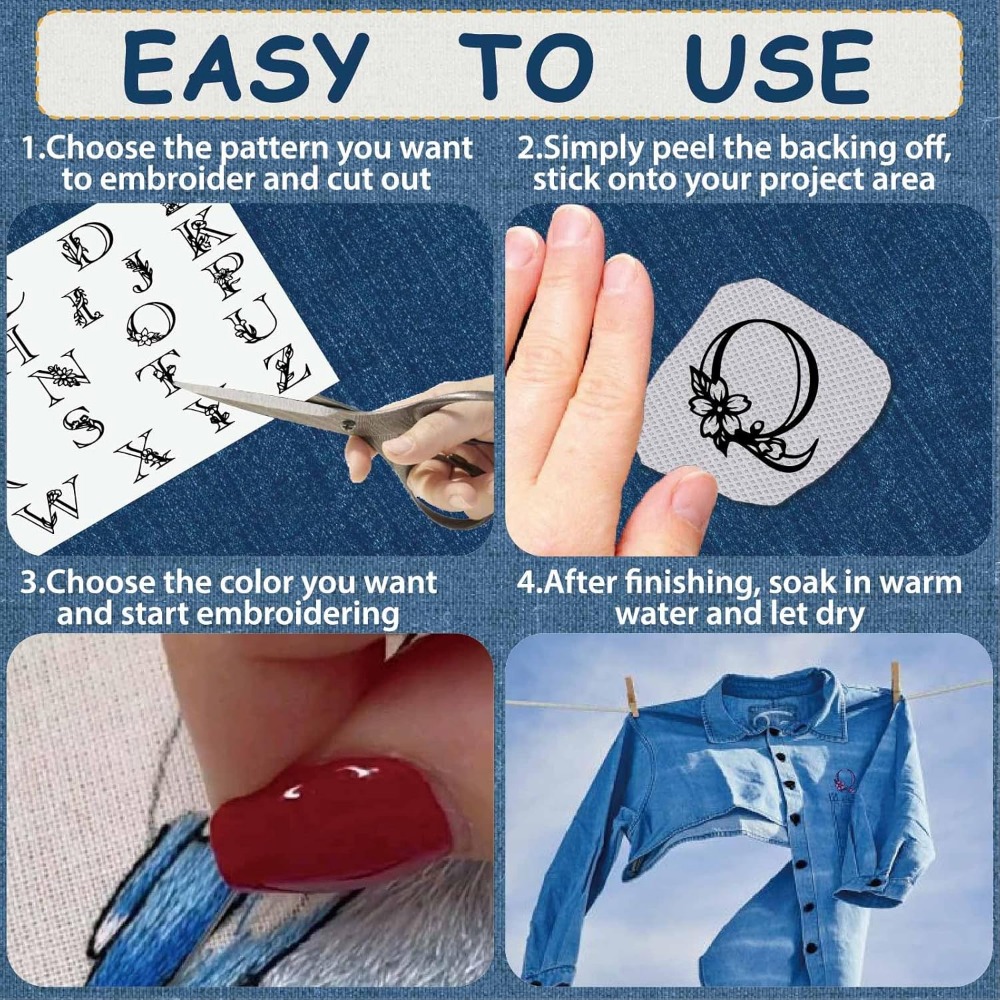 Letter A-Z Water Soluble Embro - Sewing Kit ulasan dan harga