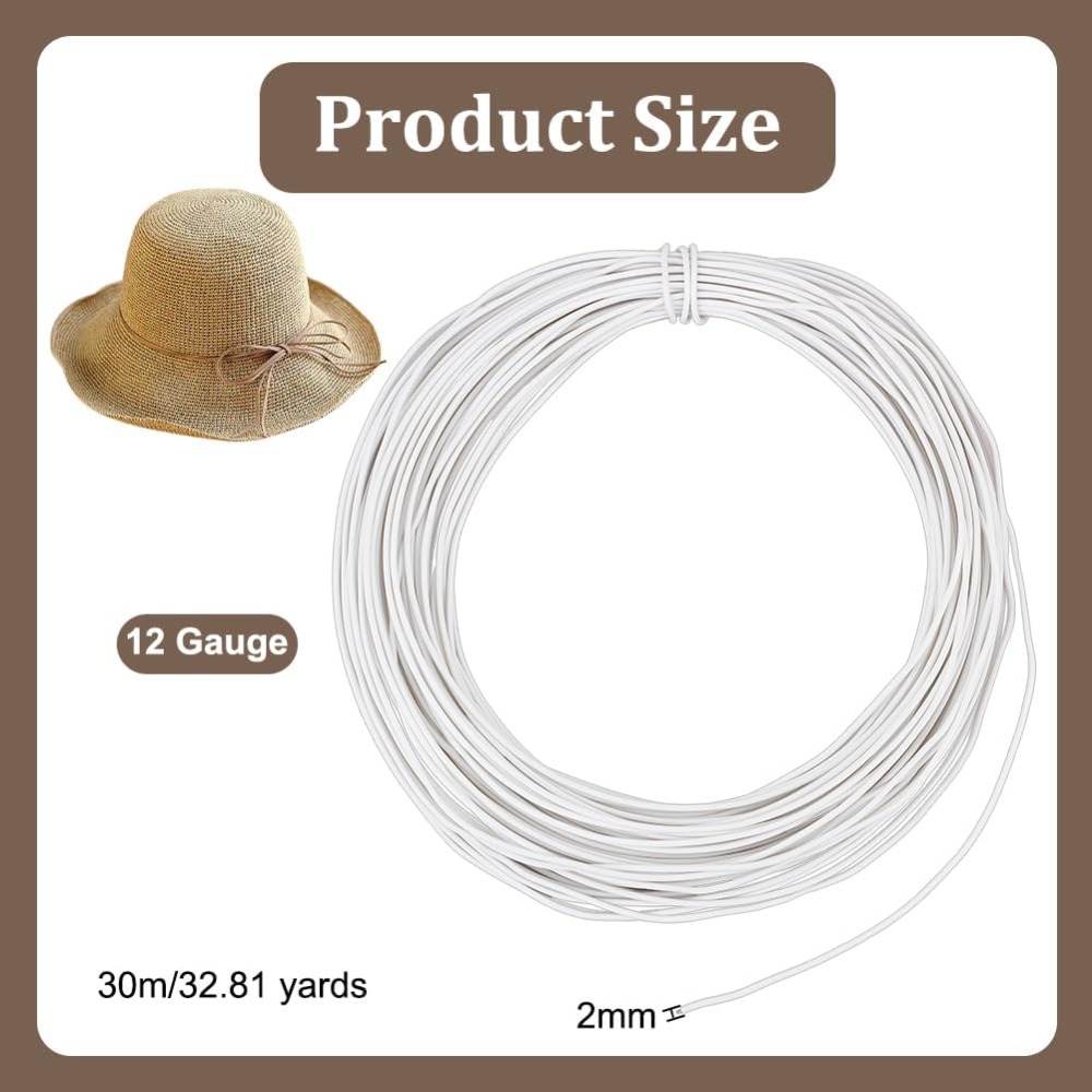 30m White Millinery Wire 2mm D - Sewing Art ulasan dan harga