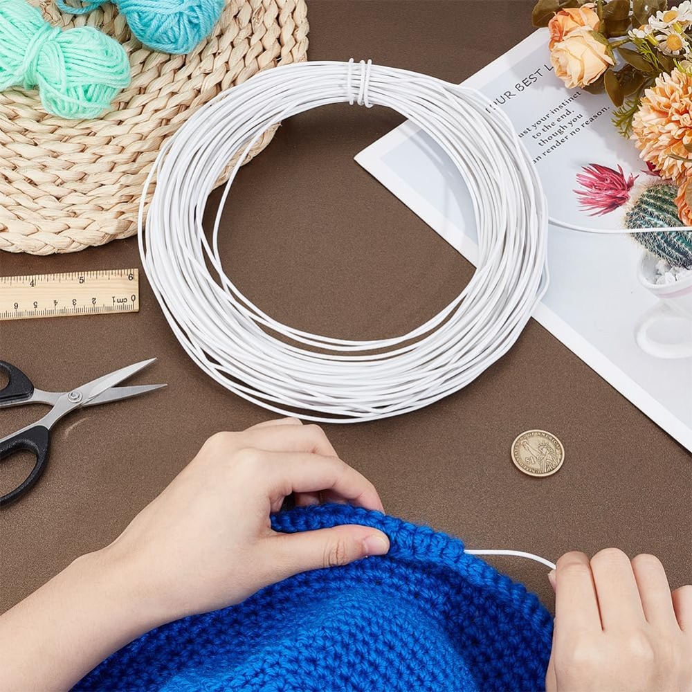 30m White Millinery Wire 2mm D - Sewing Art ulasan dan harga