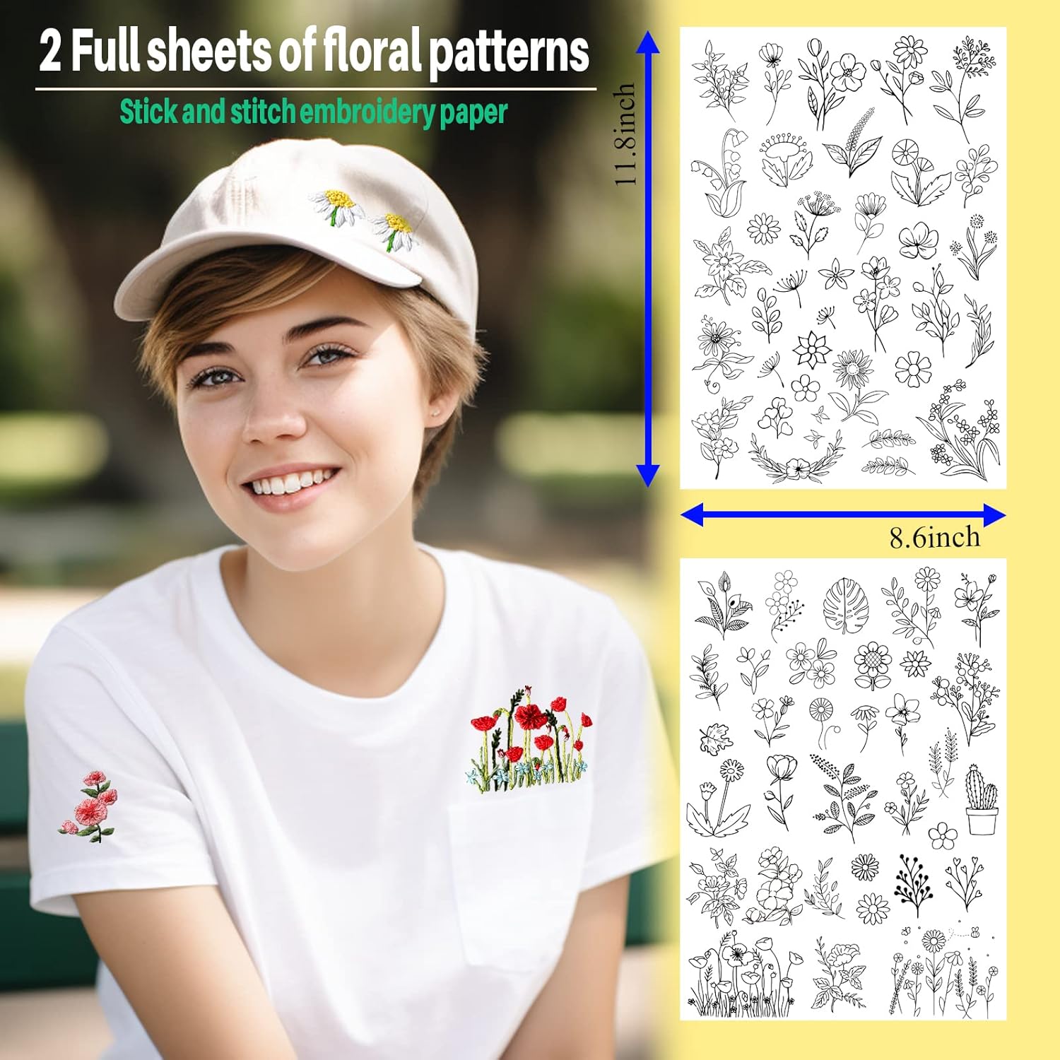 72Pcs Water Soluble Stabilizer - Textile Sewing Patterns ulasan dan harga