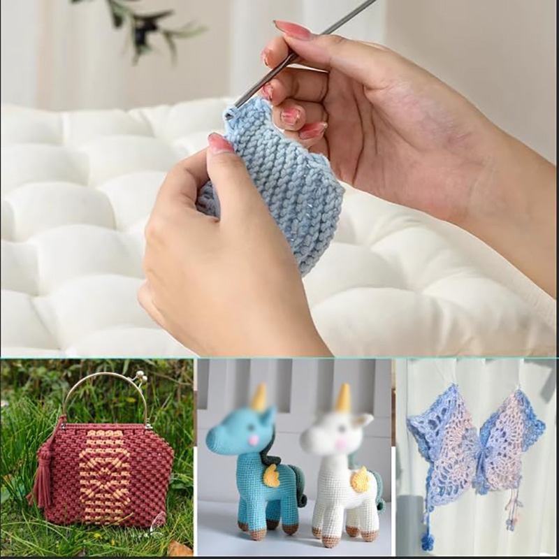 4 Pcs Stainless Steel Crochet  - Sewing Necessities ulasan dan harga