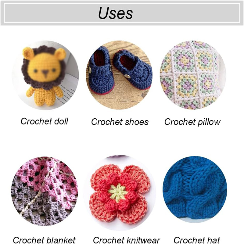 4 Pcs Stainless Steel Crochet  - Sewing Necessities ulasan dan harga