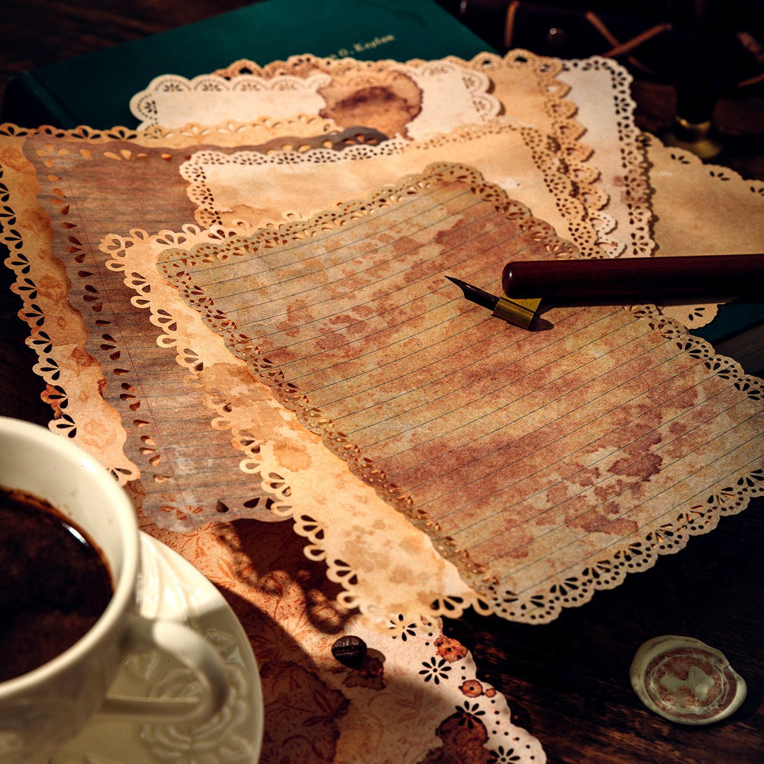 10 pcs Large size Lace lace Re - Pattern Tissue Paper ulasan dan harga