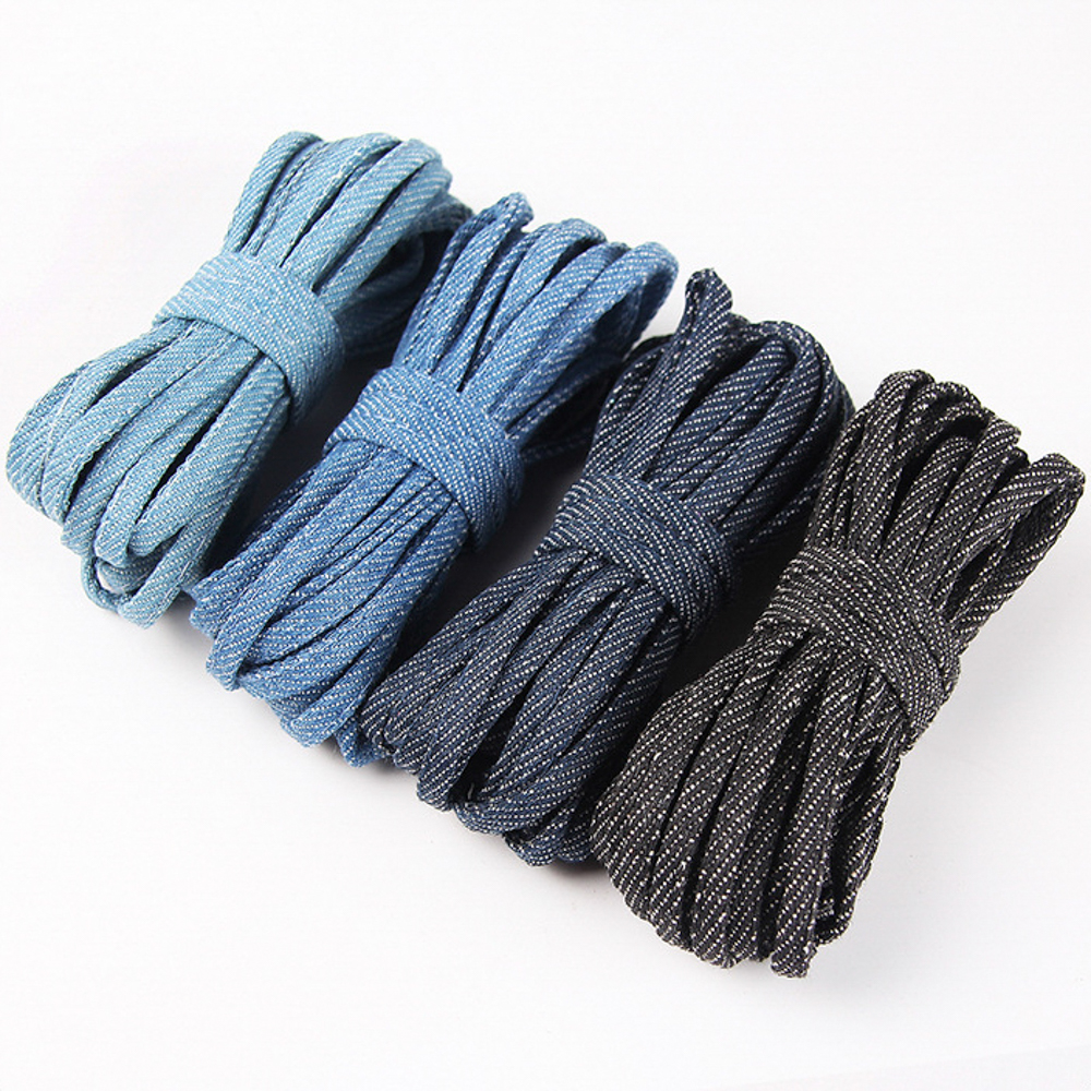 5M/Lot 5mm Denim Blue Flat Cot - Sewing Art ulasan dan harga