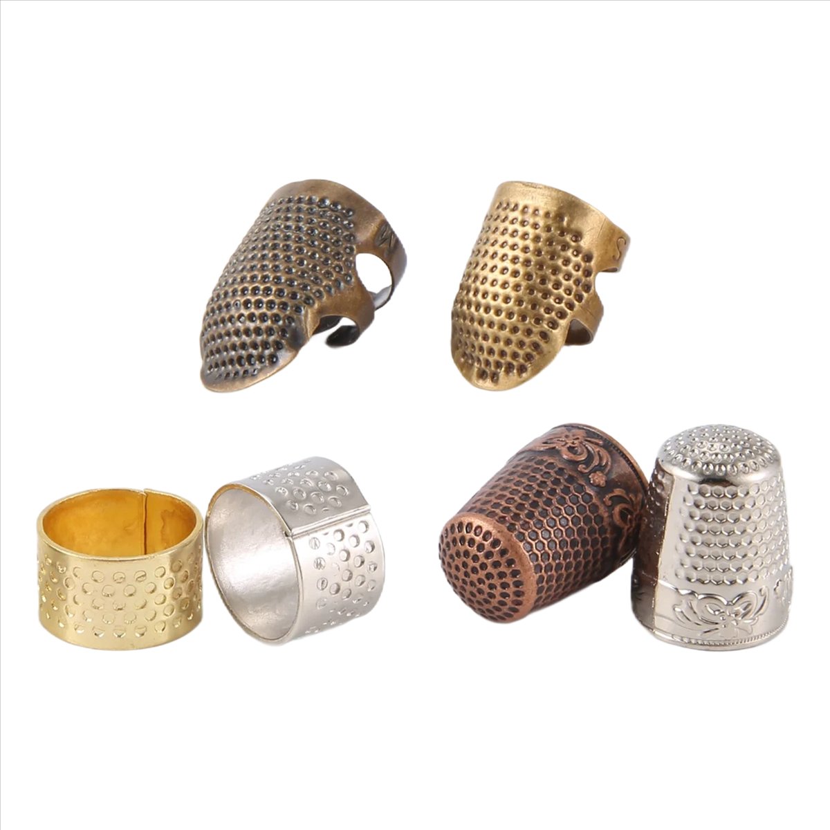 MALL 6 Pieces Sewing Thimble F - Sewing Thimble Metal ulasan dan harga
