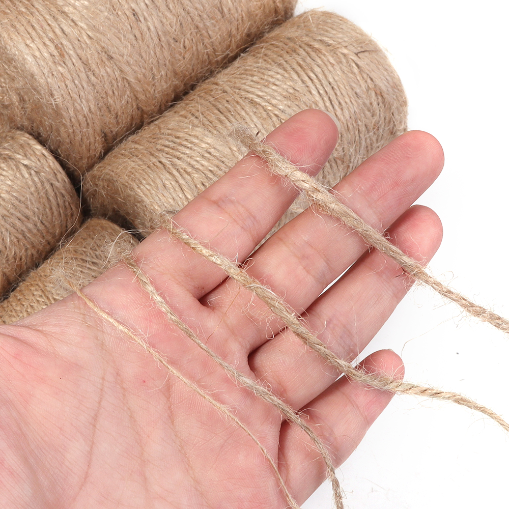100Meters Natural Jute Rope St - Sewing Thread In Textile ulasan dan harga