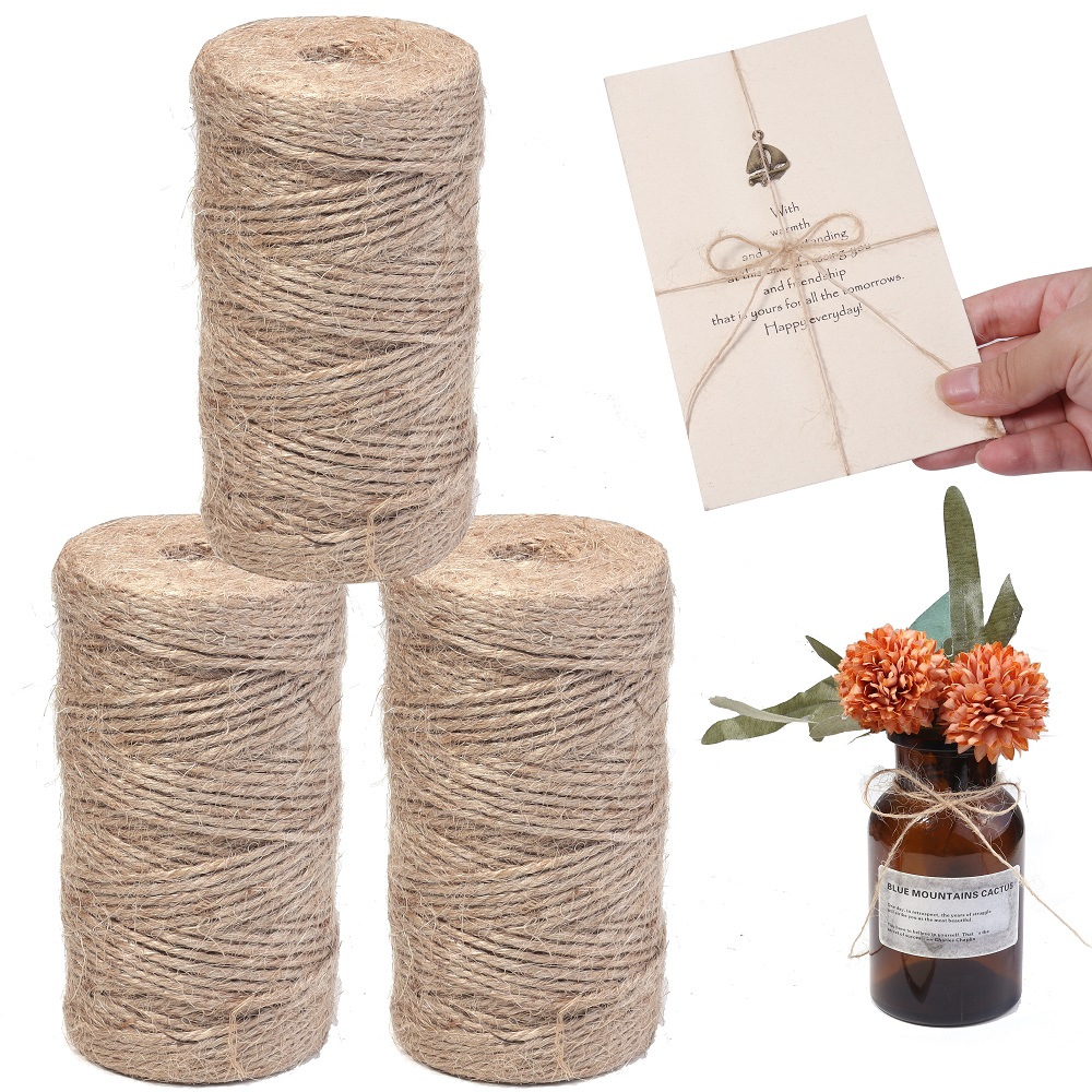 100Meters Natural Jute Rope St - Sewing Thread In Textile ulasan dan harga