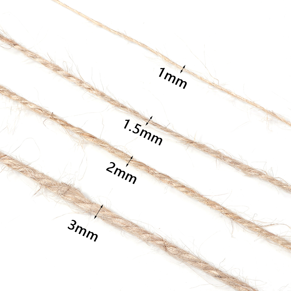100Meters Natural Jute Rope St - Sewing Thread In Textile ulasan dan harga