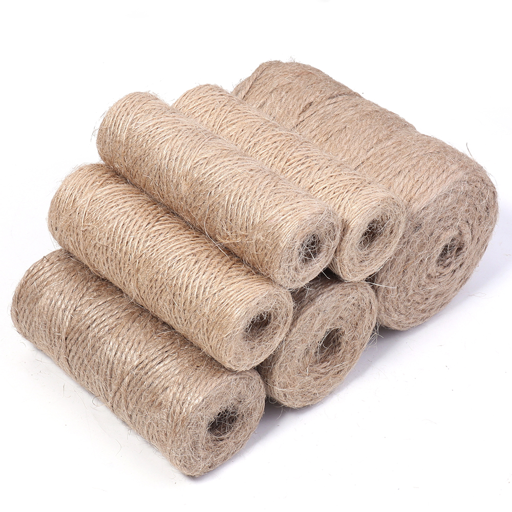 100Meters Natural Jute Rope St - Sewing Thread In Textile ulasan dan harga