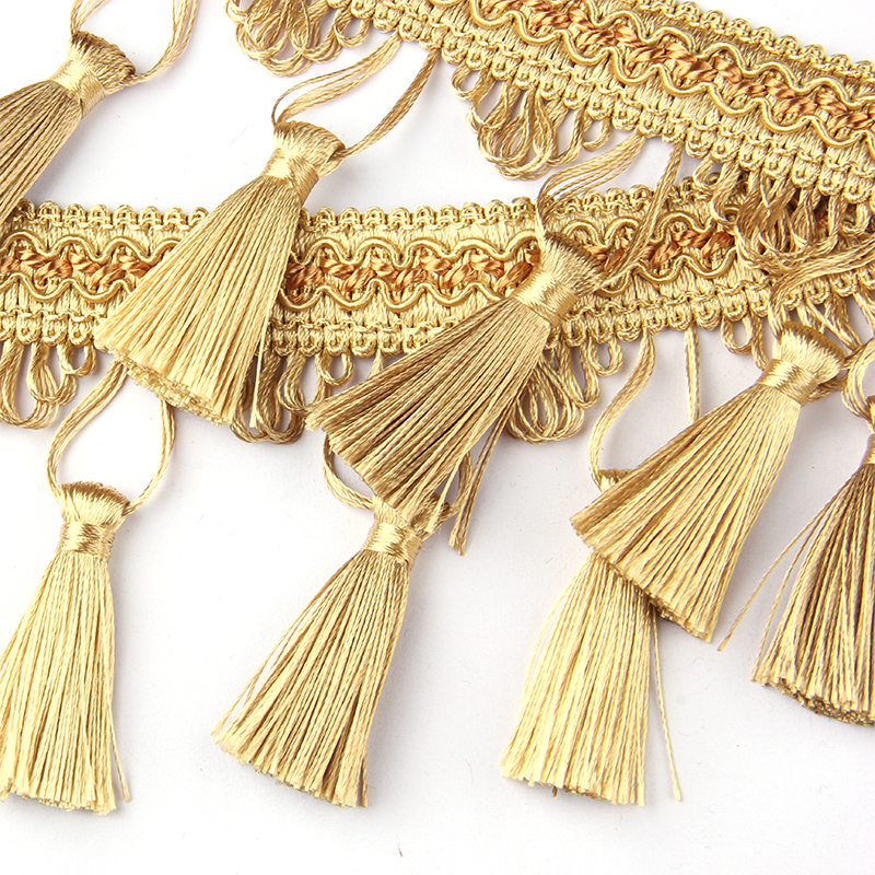 Long Gold Sewing Tassel Fringe - Sewing Thread In Textile ulasan dan harga