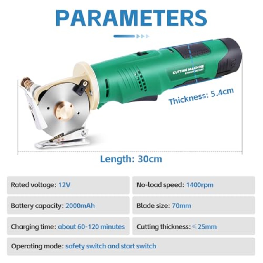 Electric Rotary Cutter Cordl E - Rotary Cutter Fabric ulasan dan harga