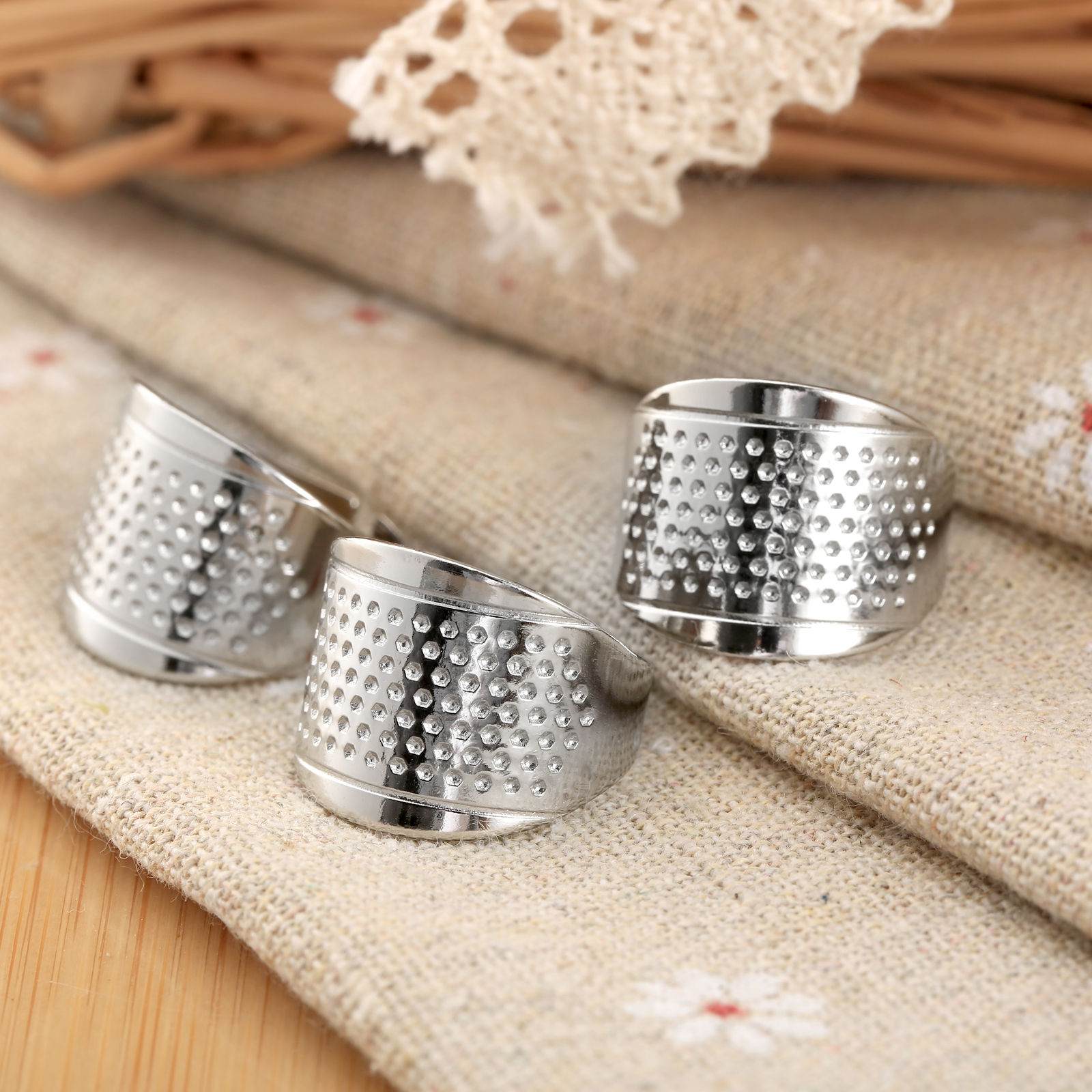 3pcs Metal Finger Thimbles Tai - Sewing Thimble Metal ulasan dan harga