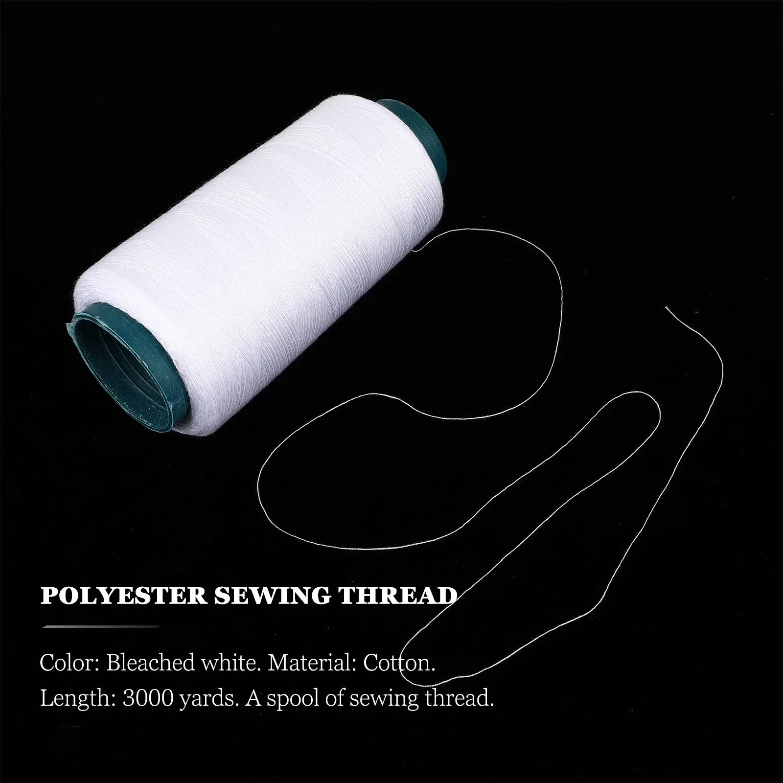 3000 Yards Bleached White Cott - Sewing Thread In Textile ulasan dan harga