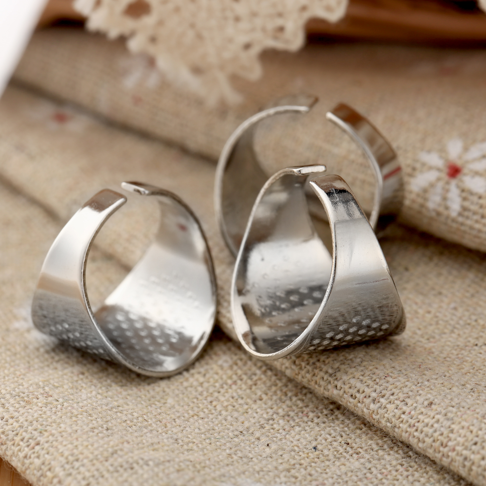 3Pcs/lot Sewing Thimbles Ring  - Sewing Thimble Metal ulasan dan harga