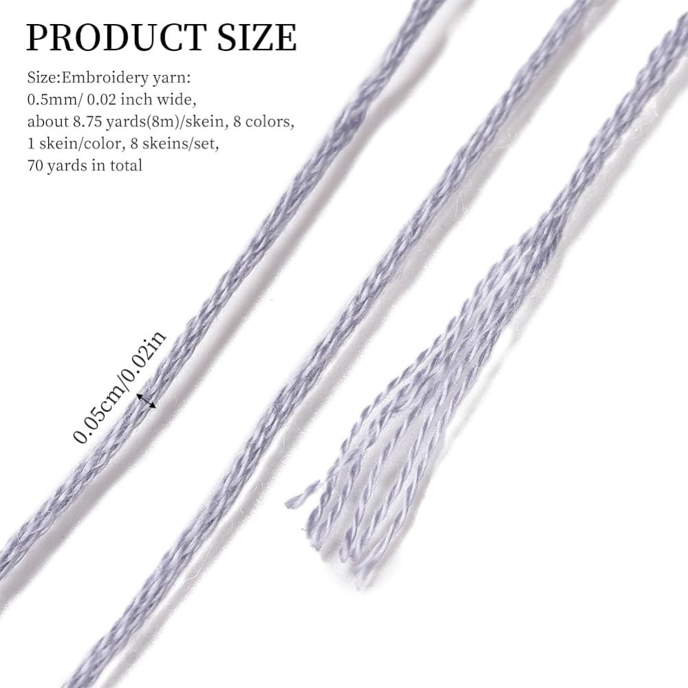 8 Skeins 70 Yards Grey Friends - Embroidery Floss Thread ulasan dan harga
