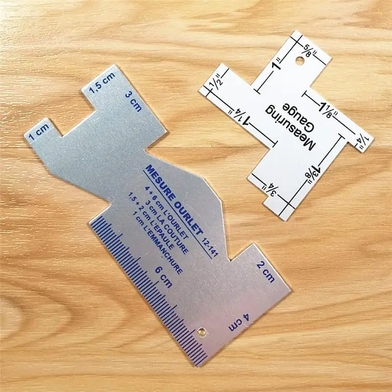 Fabric Marker Tailor Chalk and - Seam Gauge Metal ulasan dan harga