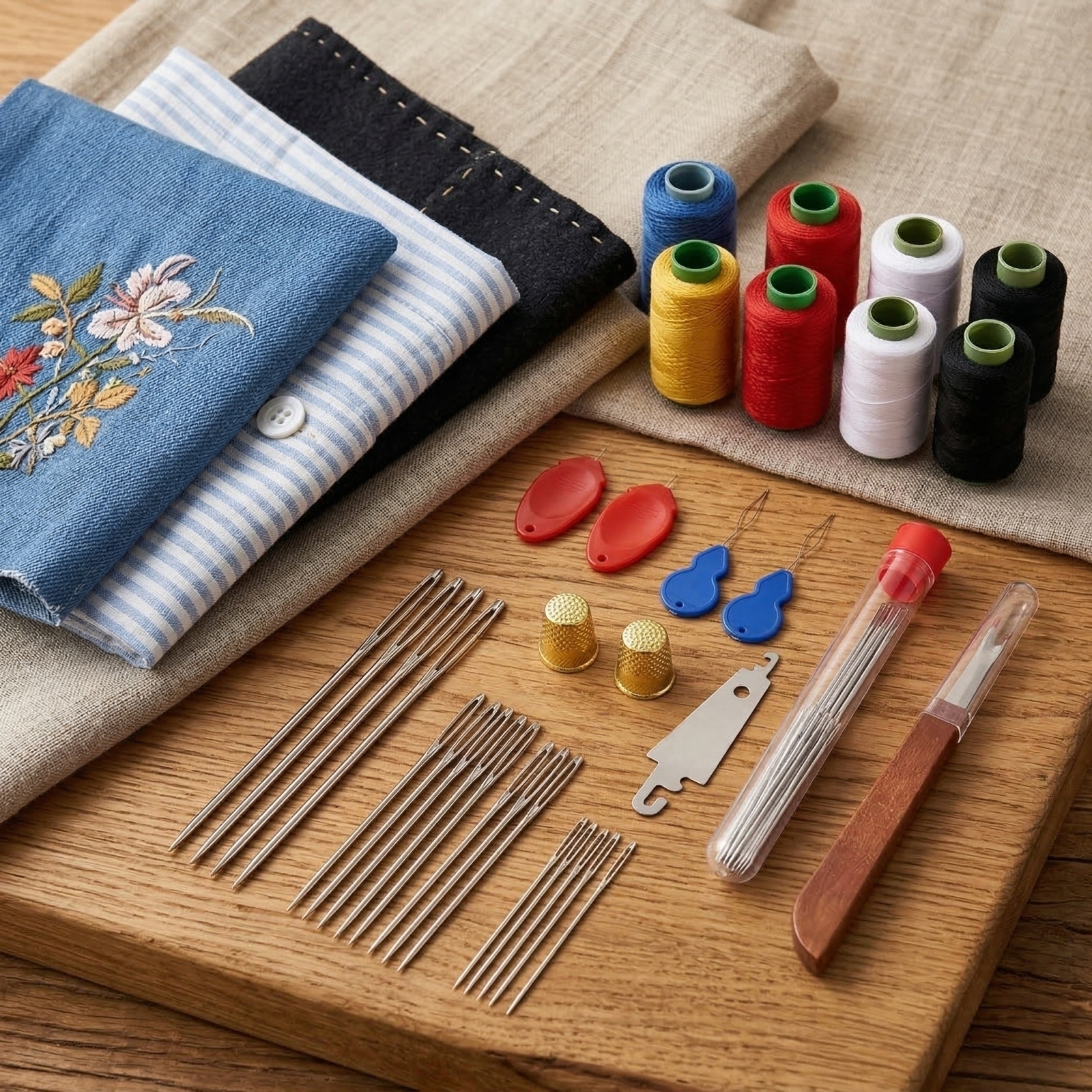 43pcs Big Eye Sewing Needle Ki - Sewing Kit ulasan dan harga