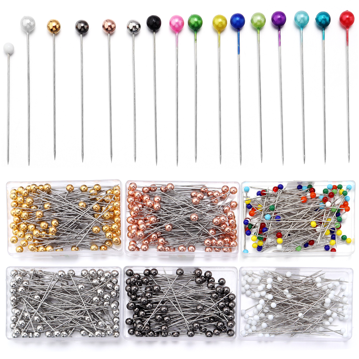 100Pcs Color Ball Head Pins St - Sewing Necessities ulasan dan harga