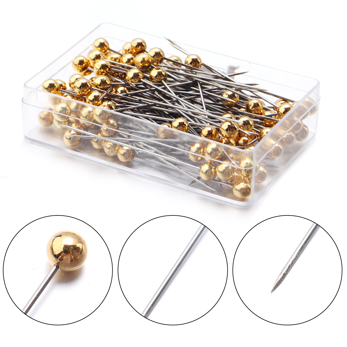 100Pcs Color Ball Head Pins St - Sewing Necessities ulasan dan harga