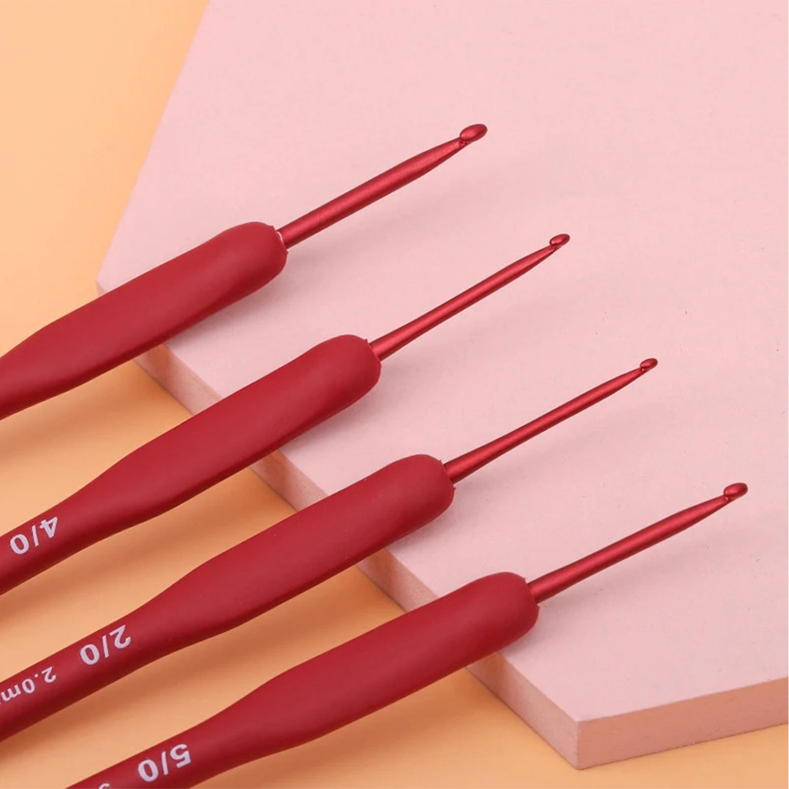 9/33pcs Red Crochet Hook set,  - Sewing Necessities ulasan dan harga