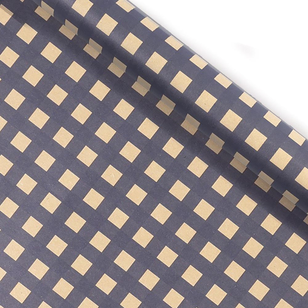Blue Grid Wrapping Retro Gift  - Pattern Tissue Paper ulasan dan harga