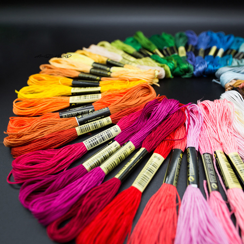 24/100/50 Multicolor Cross Sti - Embroidery Floss Thread ulasan dan harga