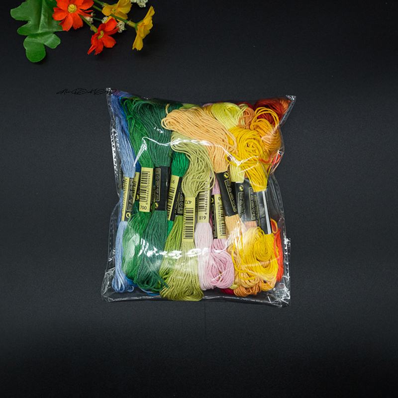24/100/50 Multicolor Cross Sti - Embroidery Floss Thread ulasan dan harga
