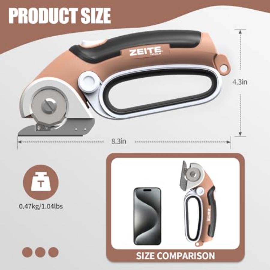 4V Cordless Electric Scissors  - Rotary Cutter Fabric ulasan dan harga