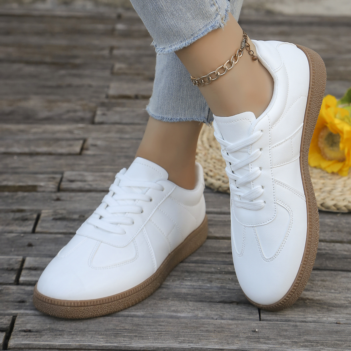 Ladies' casual white sports sh - Sewing Cloth ulasan dan harga