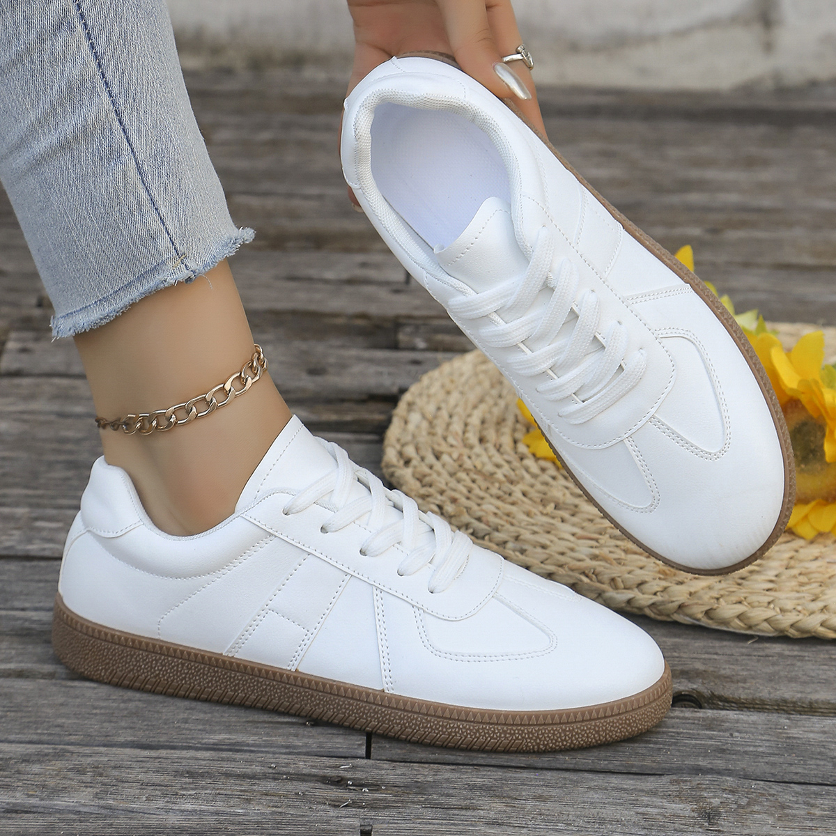 Ladies' casual white sports sh - Sewing Cloth ulasan dan harga