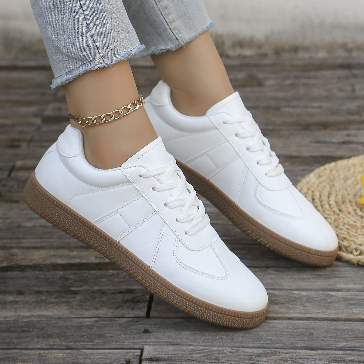 Ladies' casual white sports sh - Sewing Cloth ulasan dan harga