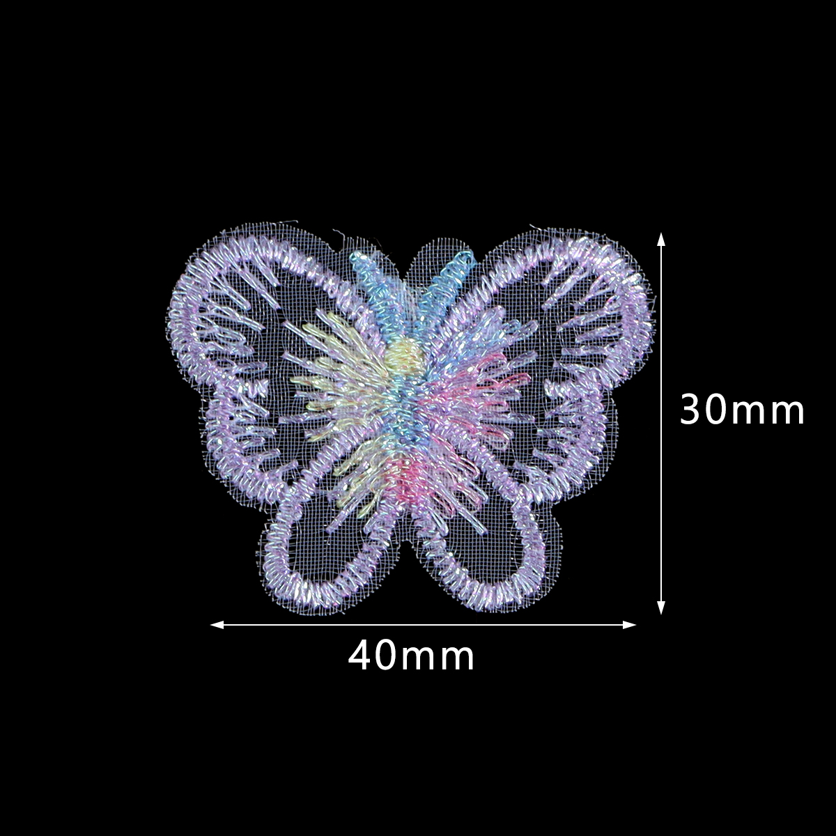 20Pcs 3X4CM Butterfly Cloth Pa - Sewing Necessities ulasan dan harga