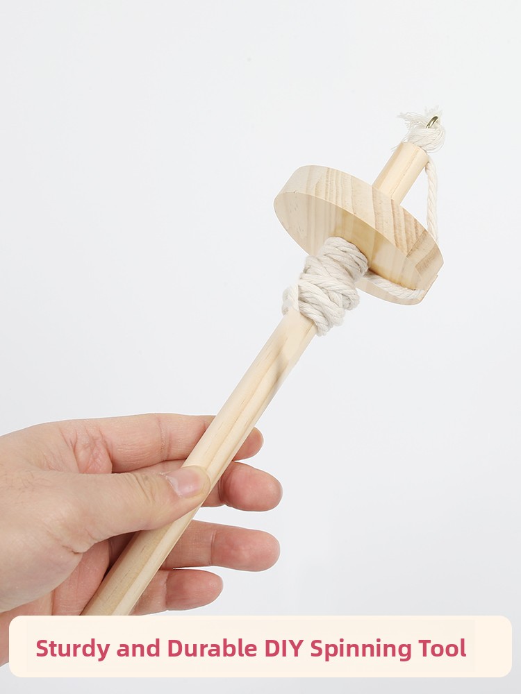 Wooden Spinning Mallet DIY Yar - Textile For Sewing ulasan dan harga
