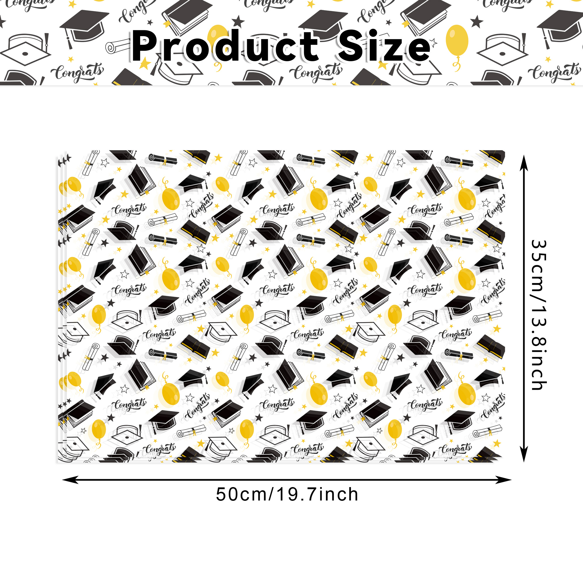 15/35pcs Graduation Gift Wrapp - Pattern Tissue Paper ulasan dan harga