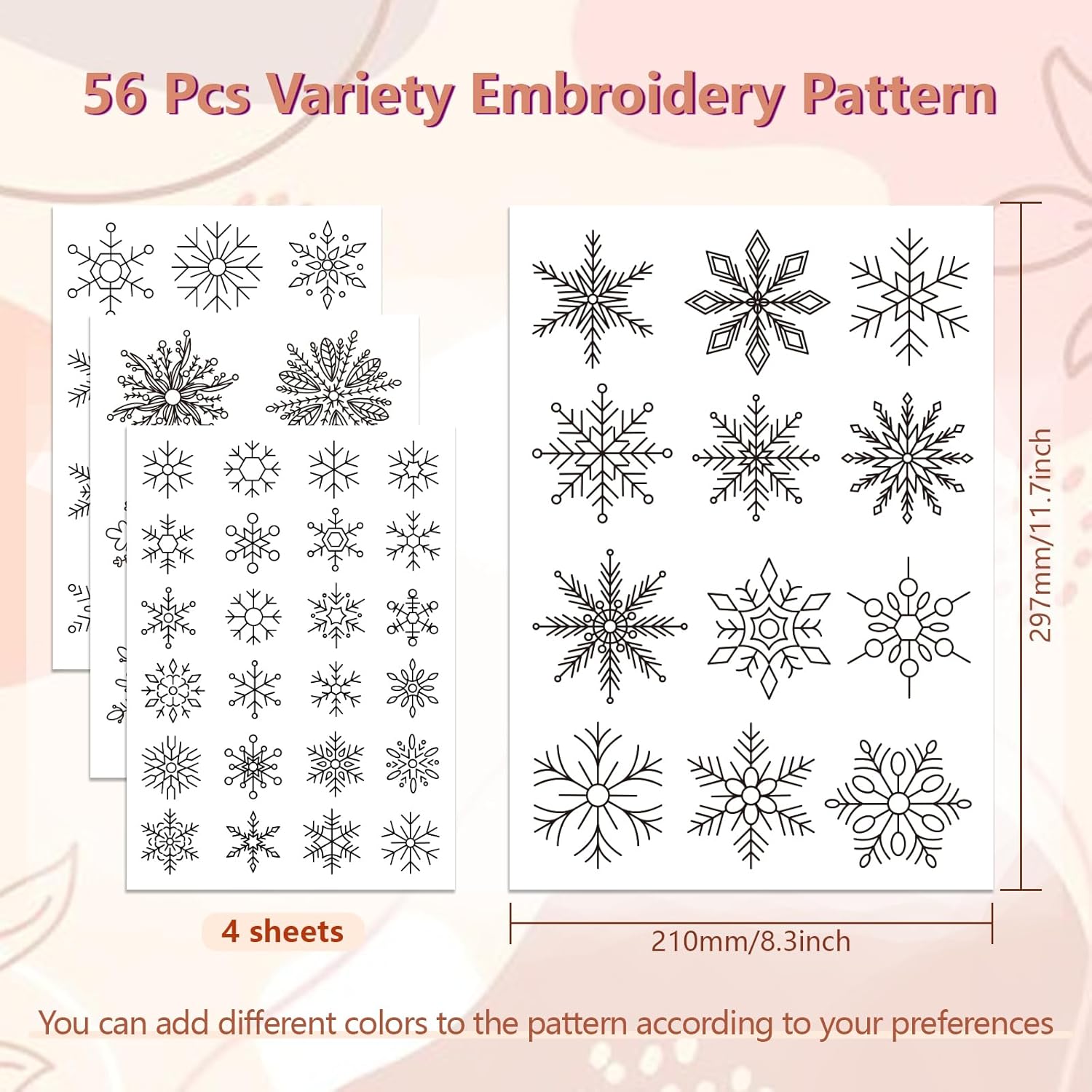 Snowflake Wreath Stick and Sti - Textile Sewing Patterns ulasan dan harga