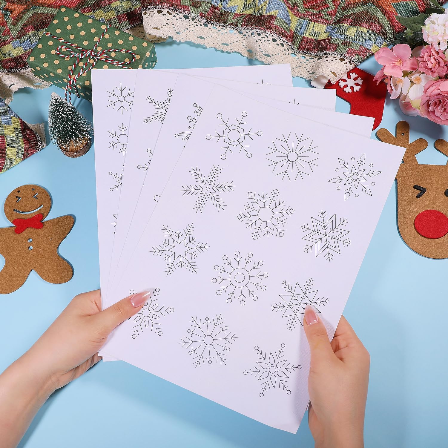 Snowflake Wreath Stick and Sti - Textile Sewing Patterns ulasan dan harga