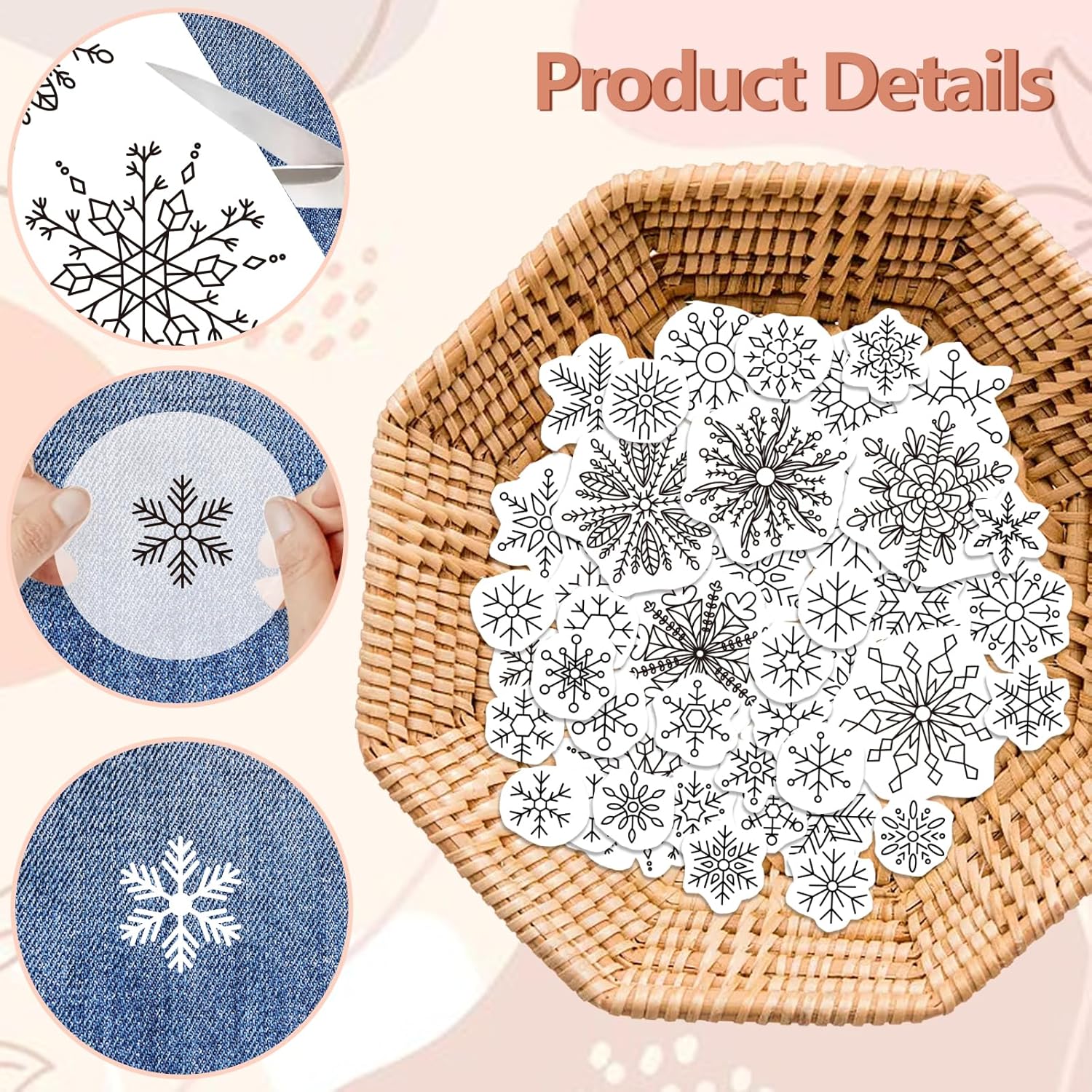 Snowflake Wreath Stick and Sti - Textile Sewing Patterns ulasan dan harga