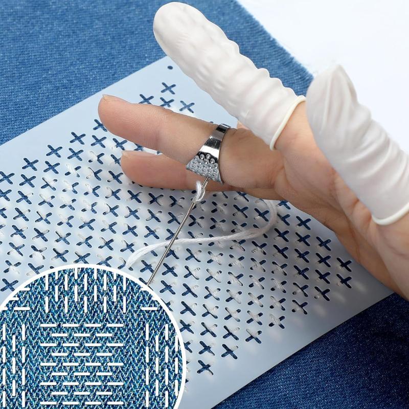 8/9/24/32Pcs Sashiko Embroider - Textile Sewing Patterns ulasan dan harga